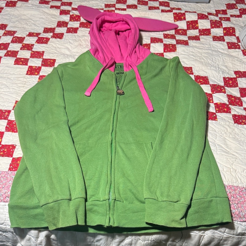 Louise Belcher from Bob’s Burgers Zip-up Pink Ears Hoodie
